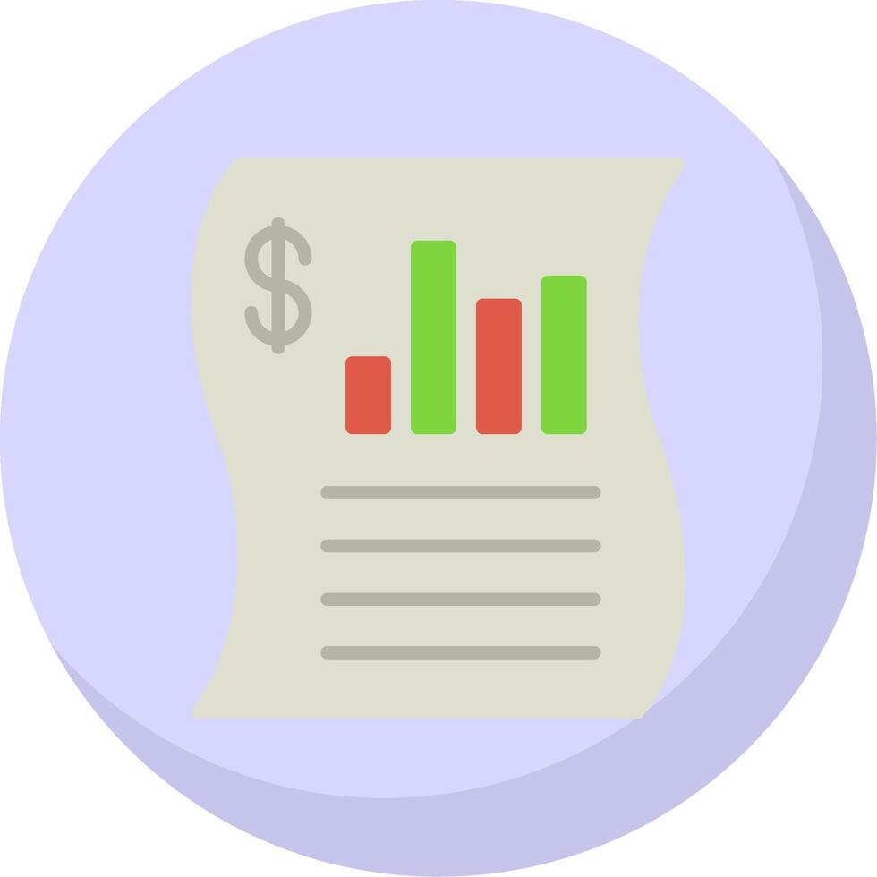 Financial Reporting Flat Bubble Icon vector