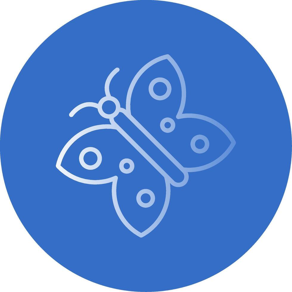 Butterfly Flat Bubble Icon vector