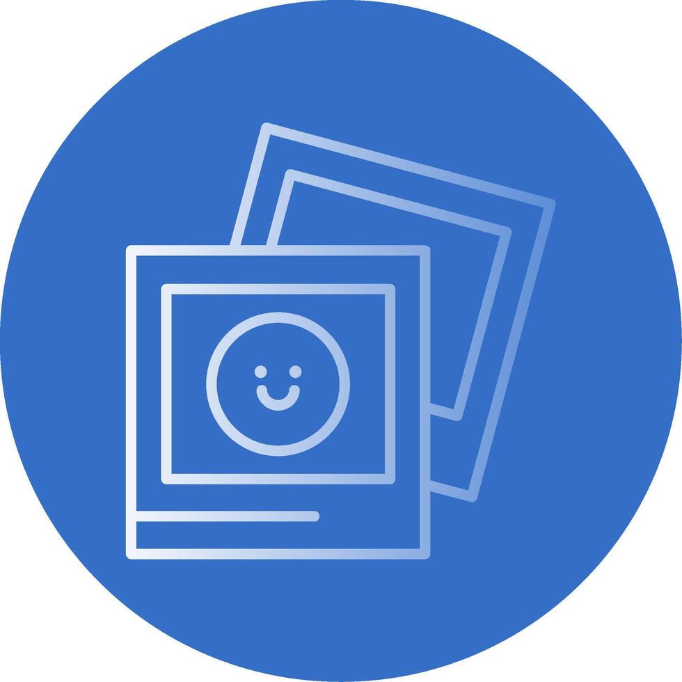 Photograph Flat Bubble Icon vector