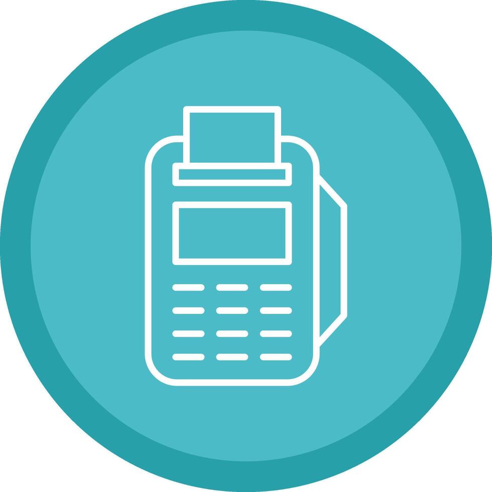 Pos Terminal Line Multi Circle Icon vector