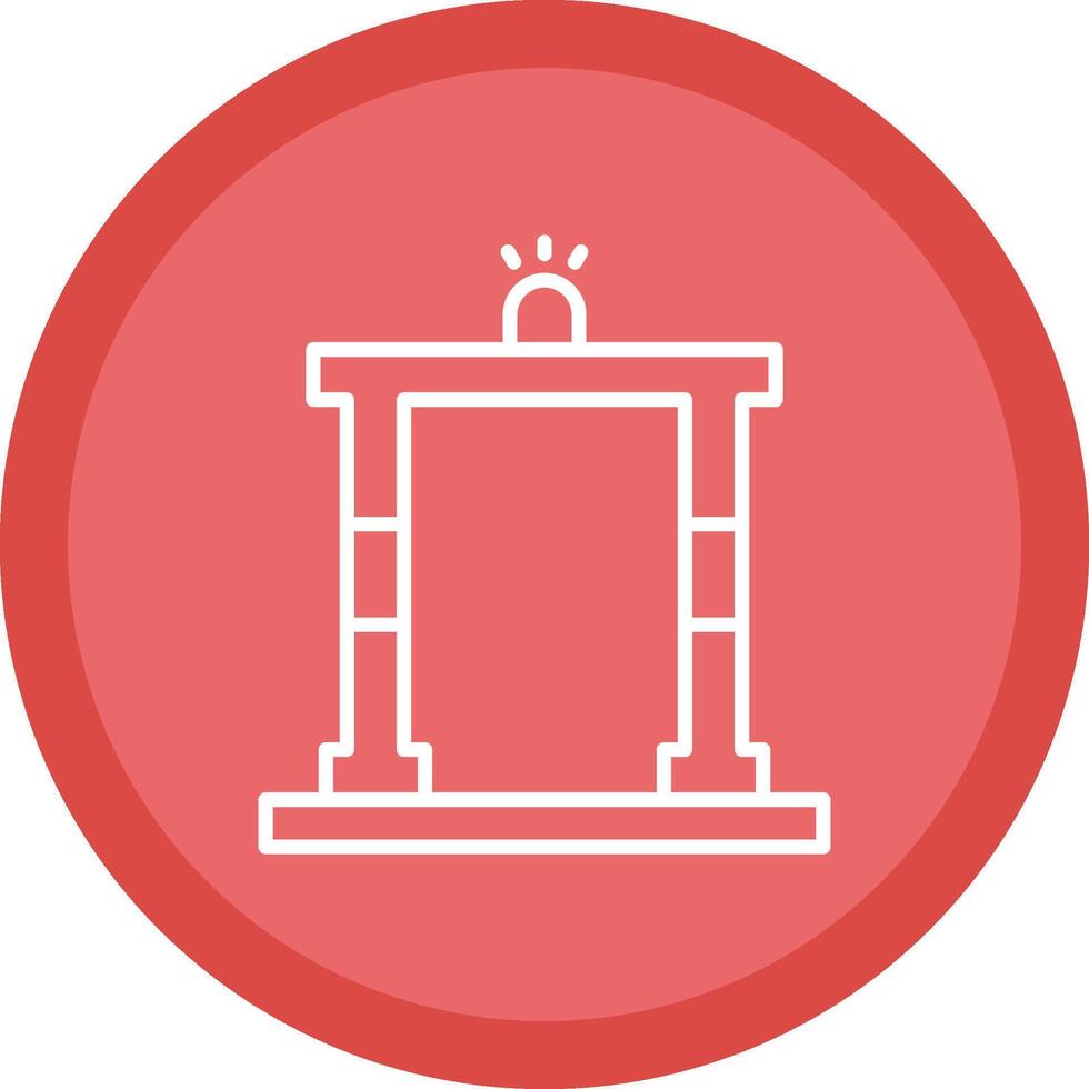 Metal Detector Line Multi Circle Icon vector