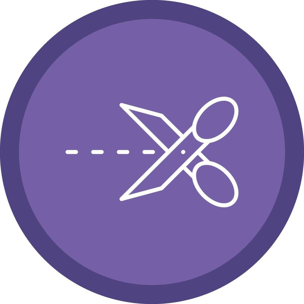 Cut Line Multi Circle Icon vector