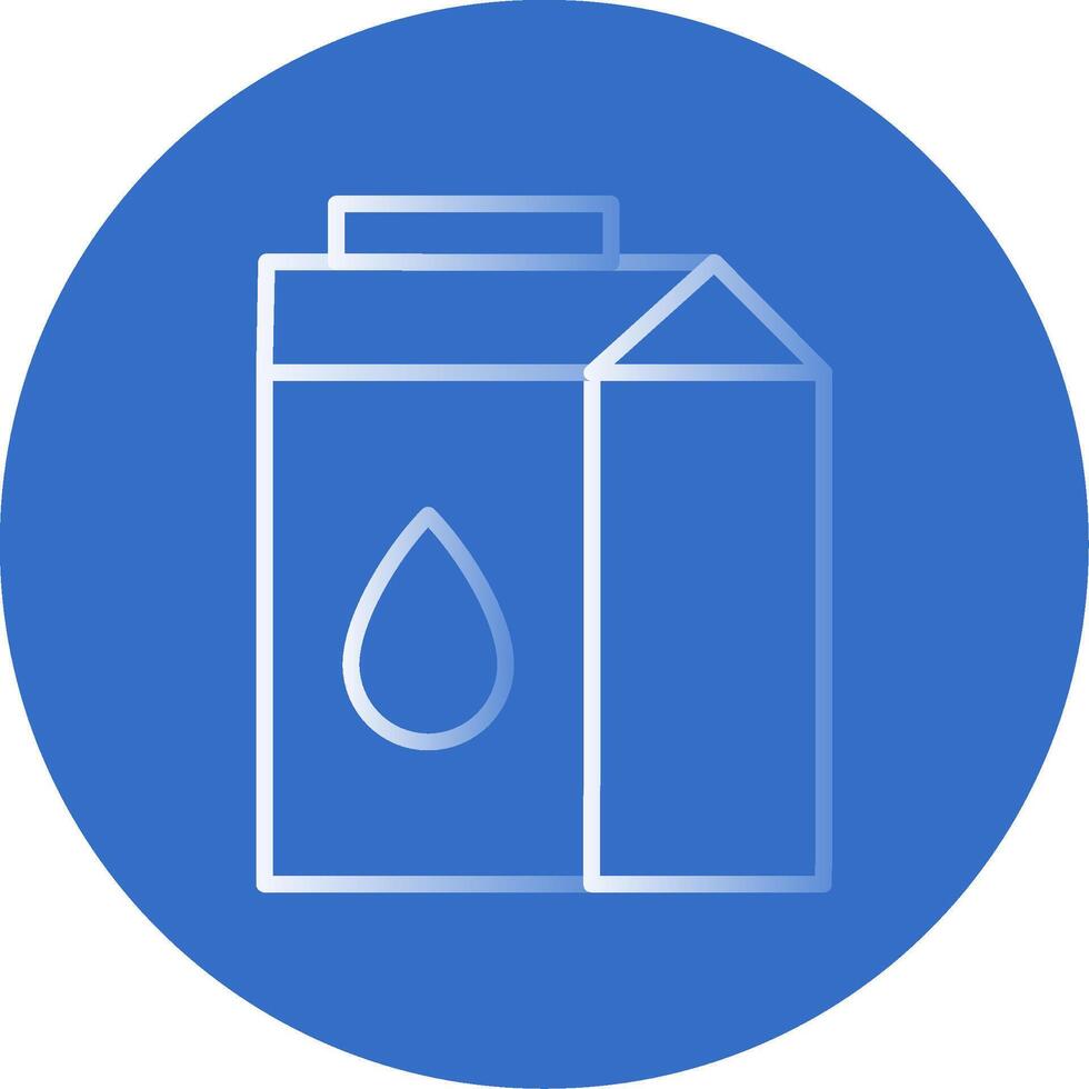 Leche plano burbuja icono vector