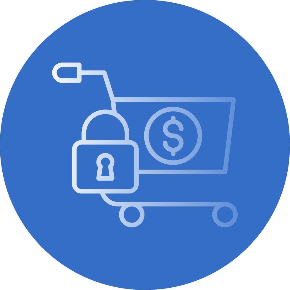 Secure OnFlat Bubble Shopping Flat Bubble Icon vector