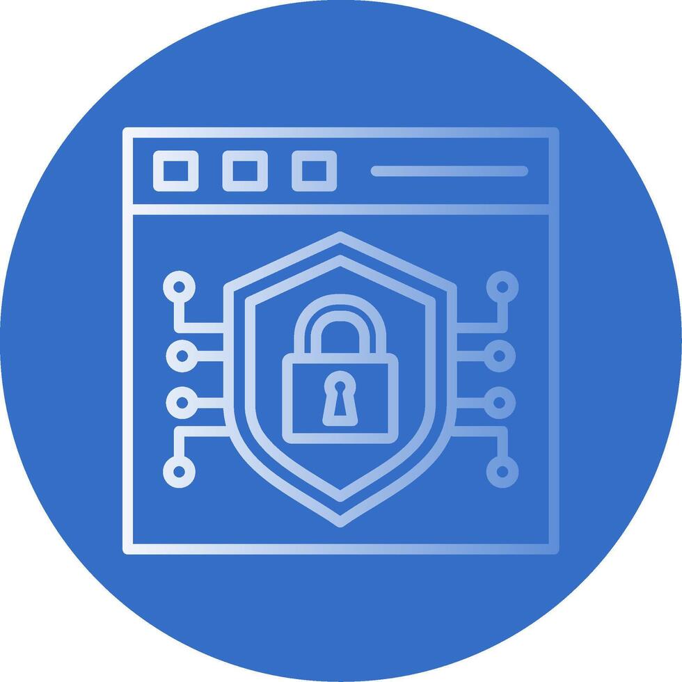 Secure Browser Flat Bubble Icon vector