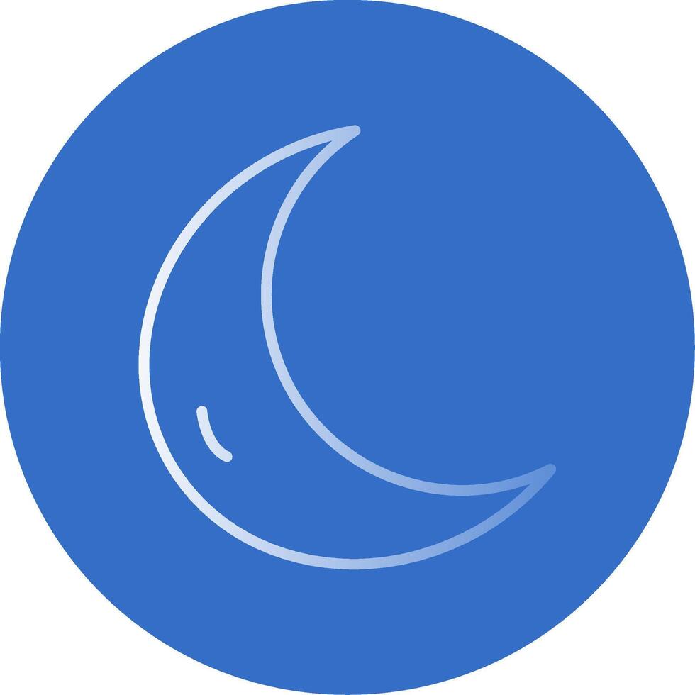 Moon Flat Bubble Icon vector