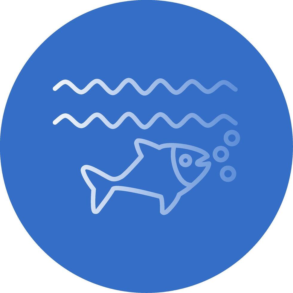 Fish Flat Bubble Icon vector