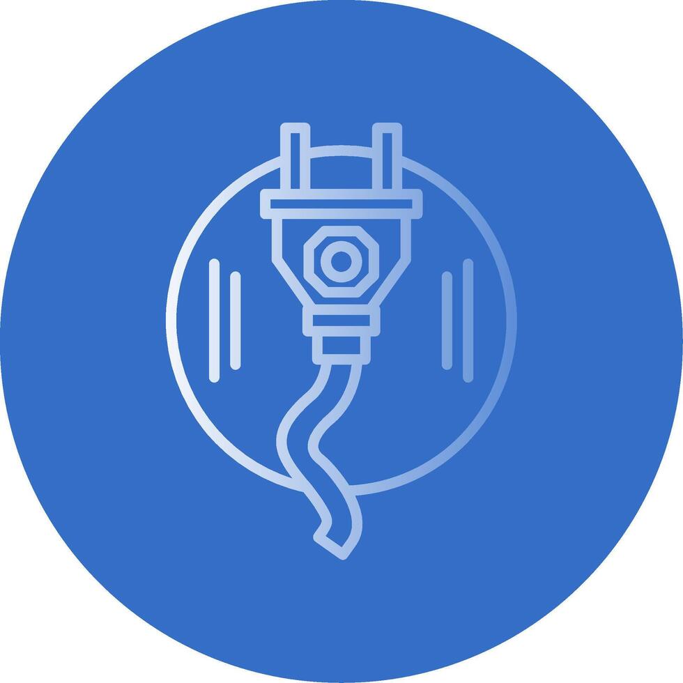 Plug-In Flat Bubble Icon vector