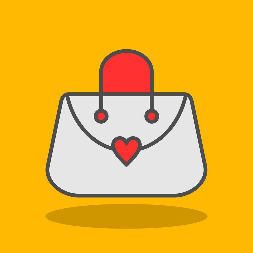 Purse Filled Shadow Icon vector