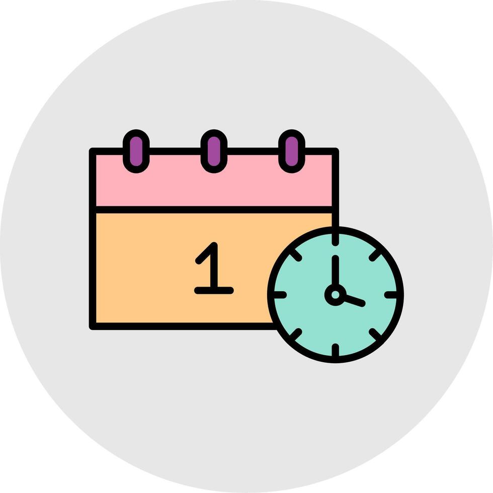 New Year Line Filled Light Icon vector