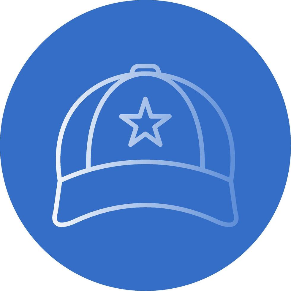 Cap Flat Bubble Icon vector