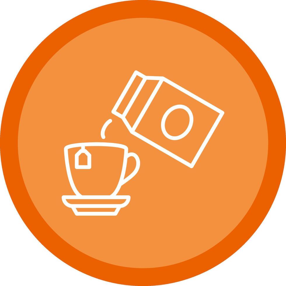 Pour Milk Line Multi Circle Icon vector