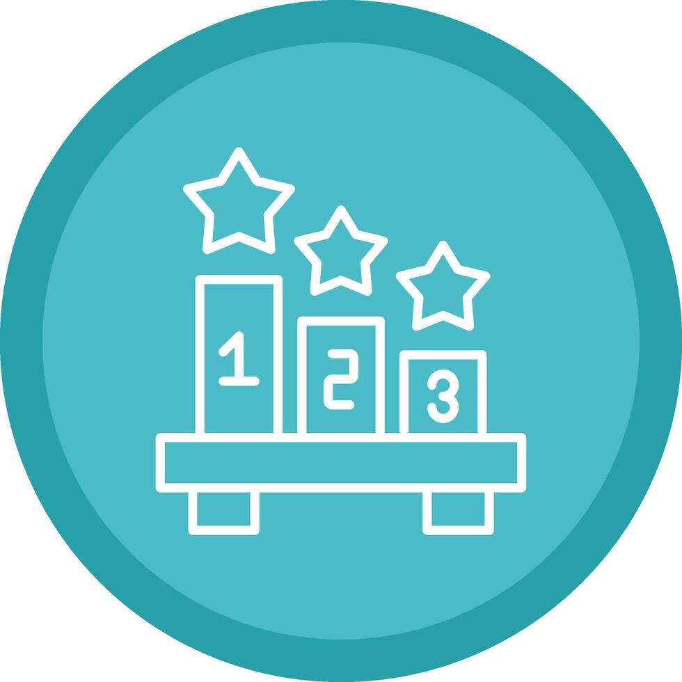 Number Line Multi Circle Icon vector