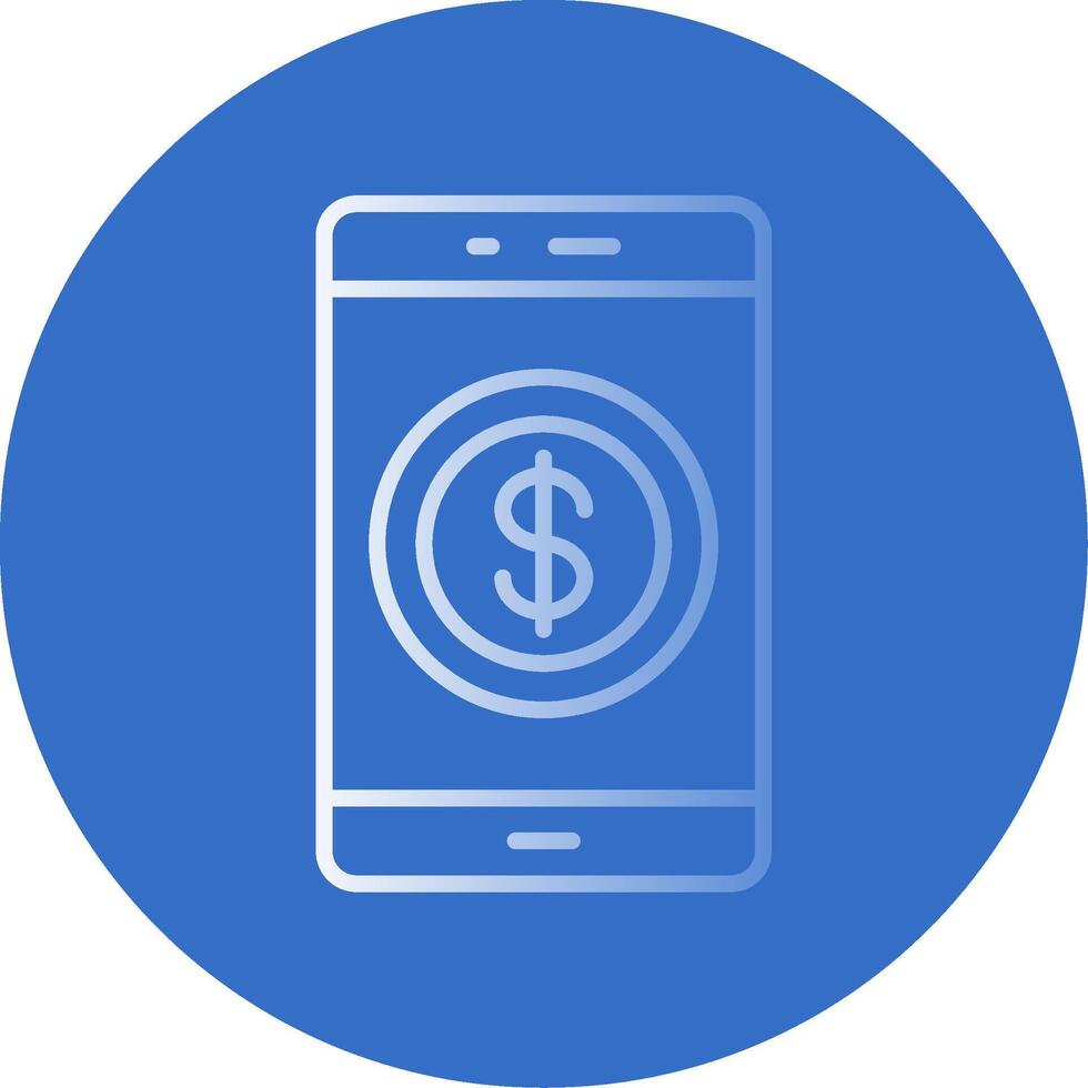 Mobile Phone Flat Bubble Icon vector