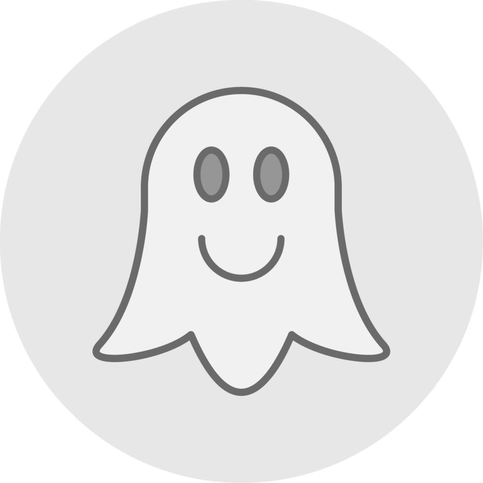 Ghost Line Filled Light Icon vector