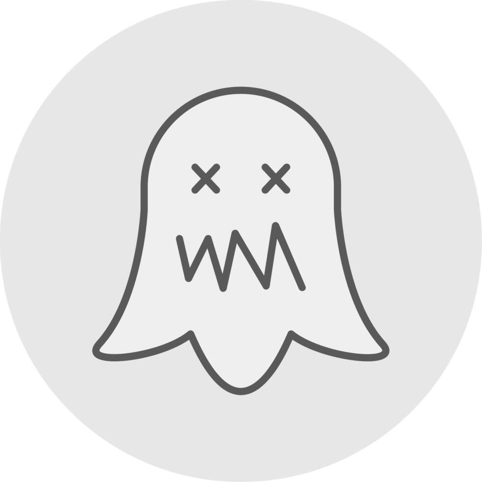 Ghost Line Filled Light Icon vector