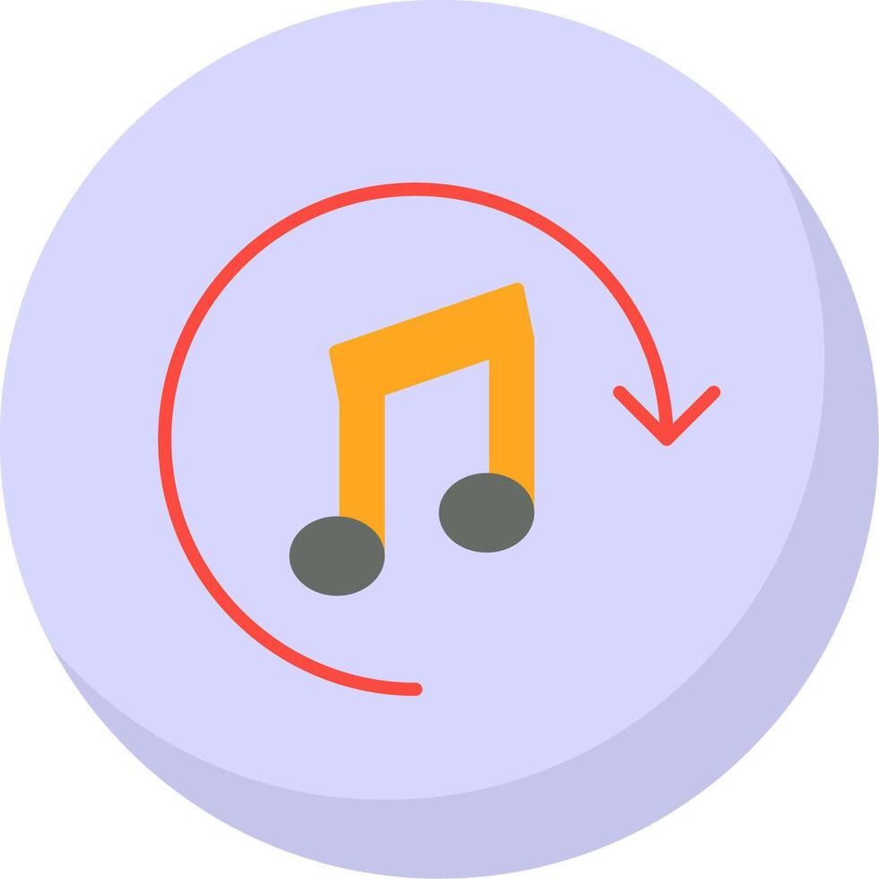 Reload Flat Bubble Icon vector