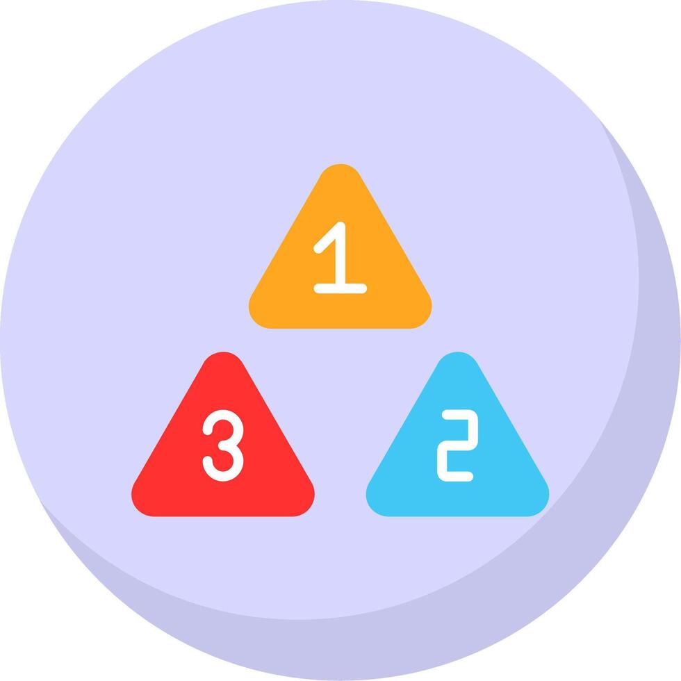 Numbers Flat Bubble Icon vector