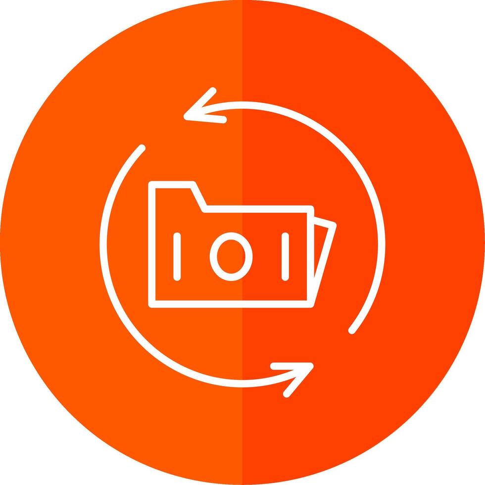 Data Backup Line Yellow White Icon vector