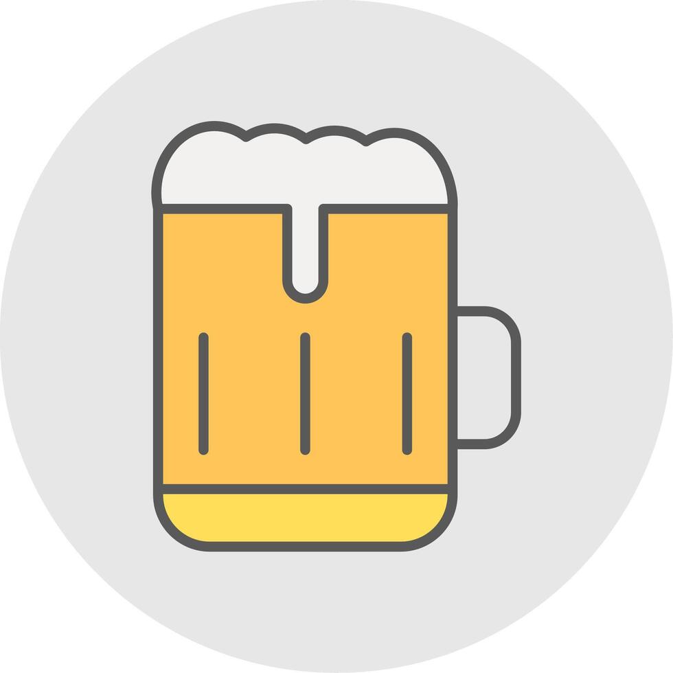 Bar Line Filled Light Icon vector