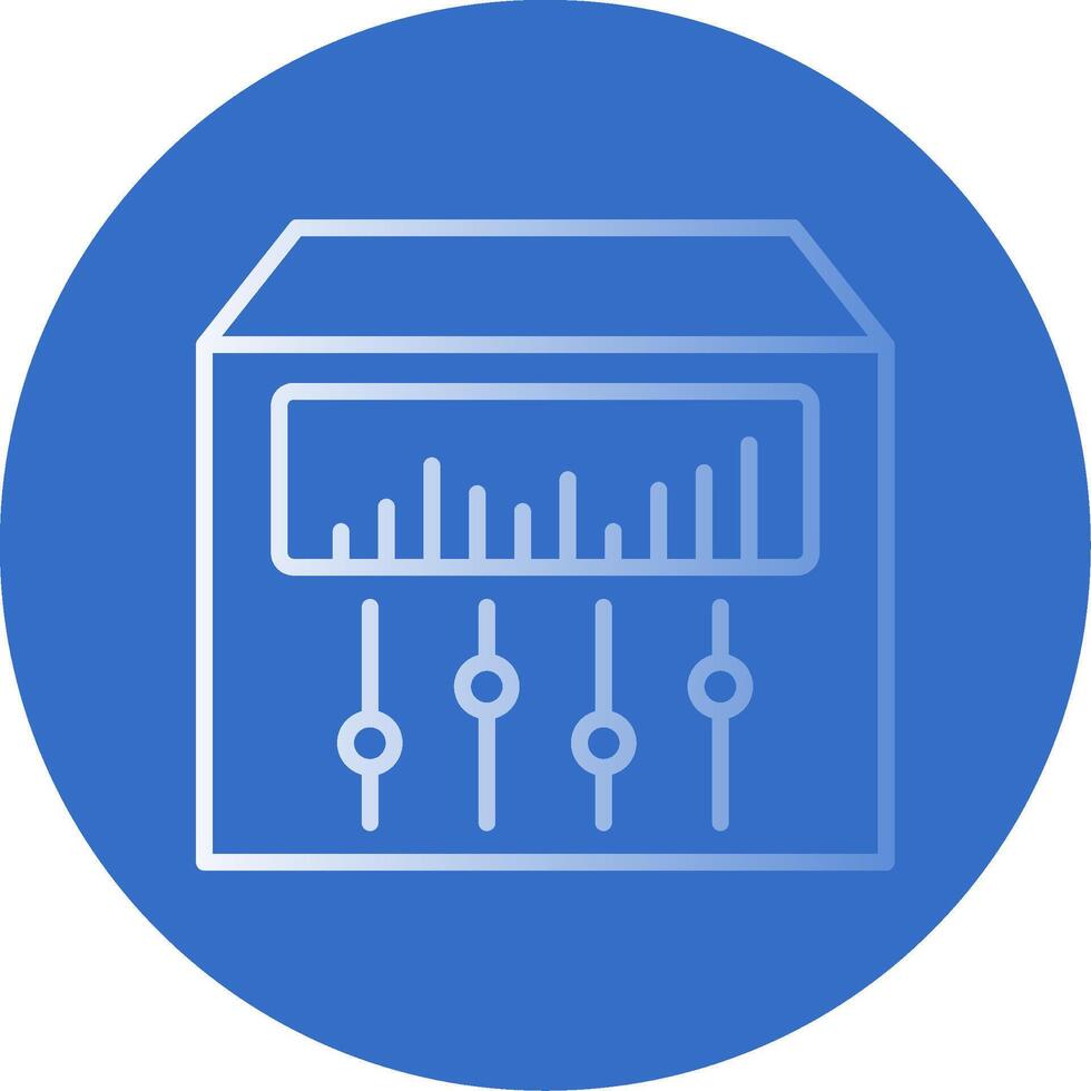 Sound Mixer Flat Bubble Icon vector