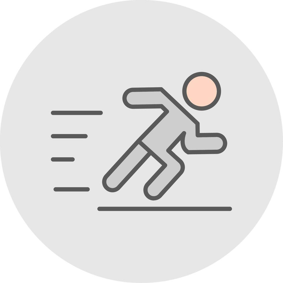 Jogging Line Filled Light Icon vector