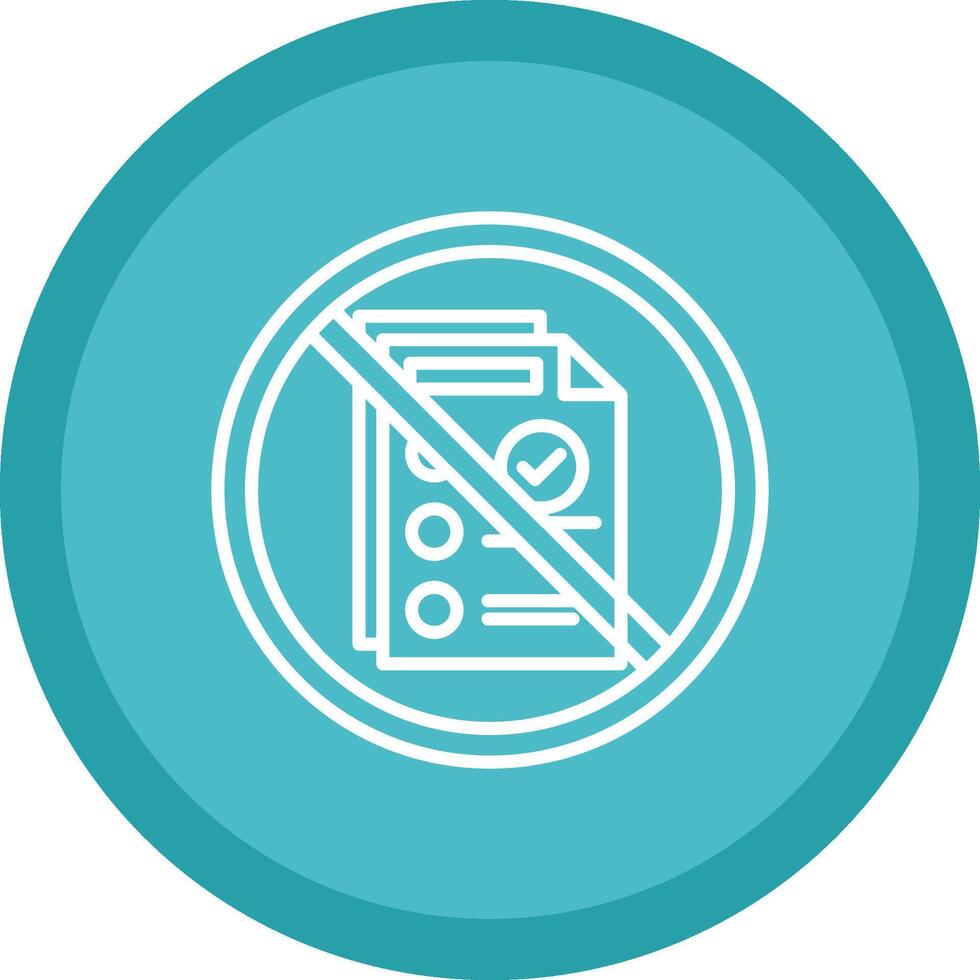 Prohibited Sign Line Multi Circle Icon vector