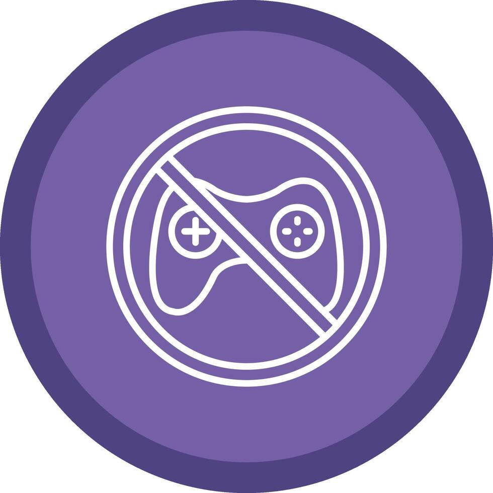Prohibited Sign Line Multi Circle Icon vector