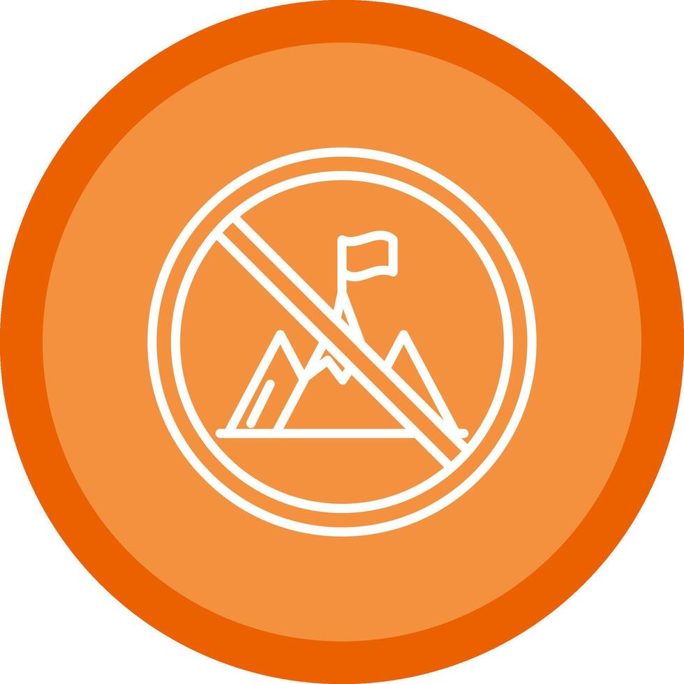 Prohibited Sign Line Multi Circle Icon vector