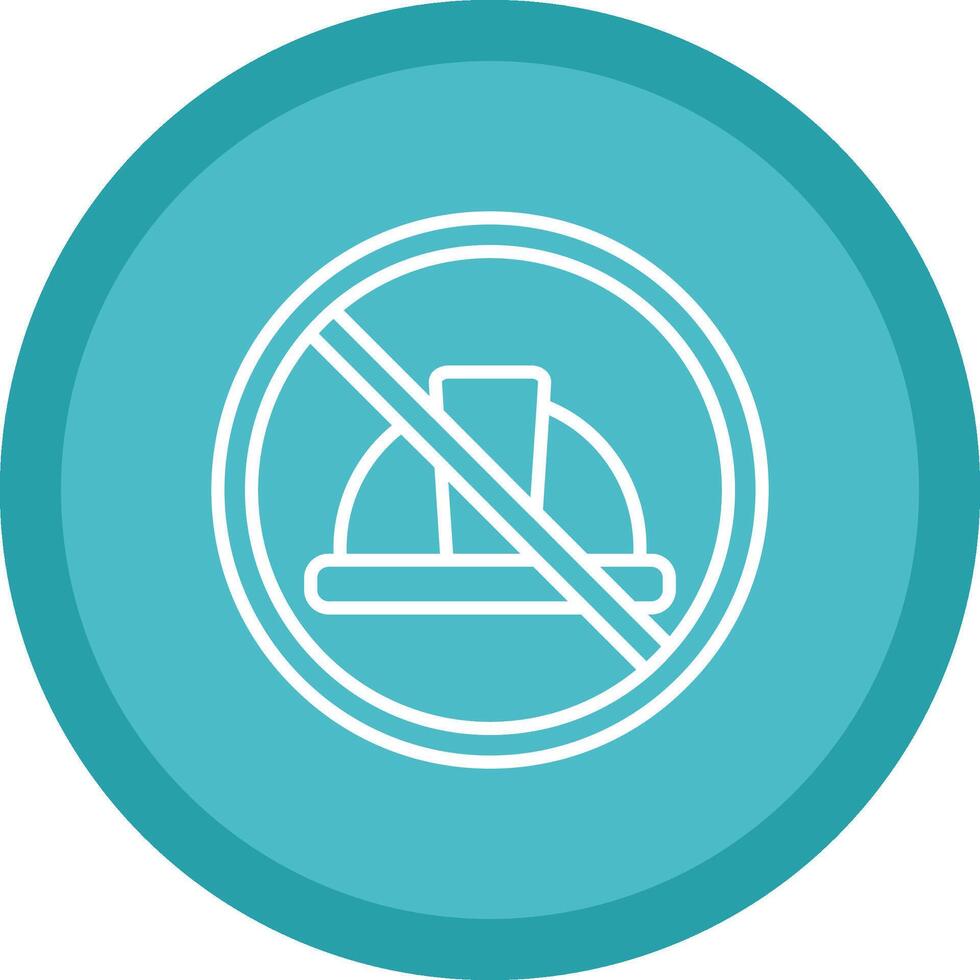Prohibited Sign Line Multi Circle Icon vector