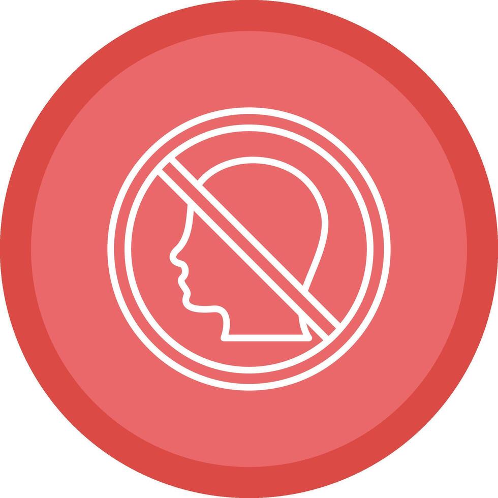Prohibited Sign Line Multi Circle Icon vector