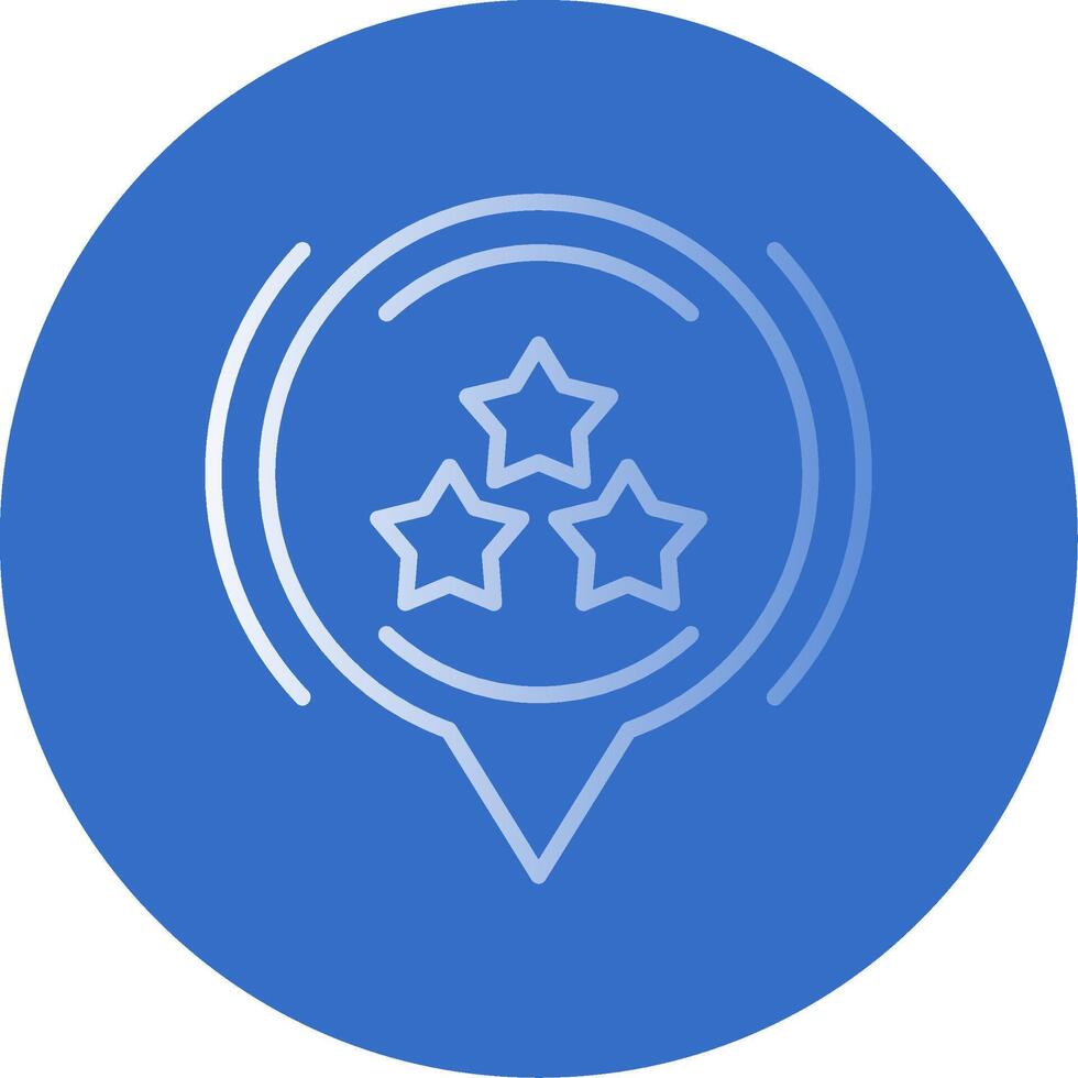Star Flat Bubble Icon vector