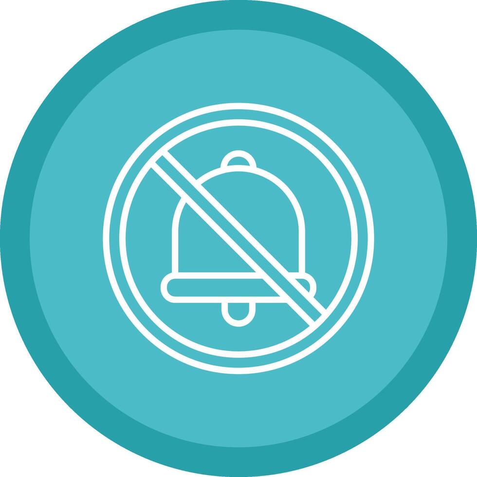 Prohibited Sign Line Multi Circle Icon vector