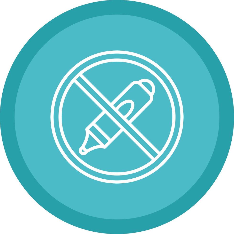 Prohibited Sign Line Multi Circle Icon vector