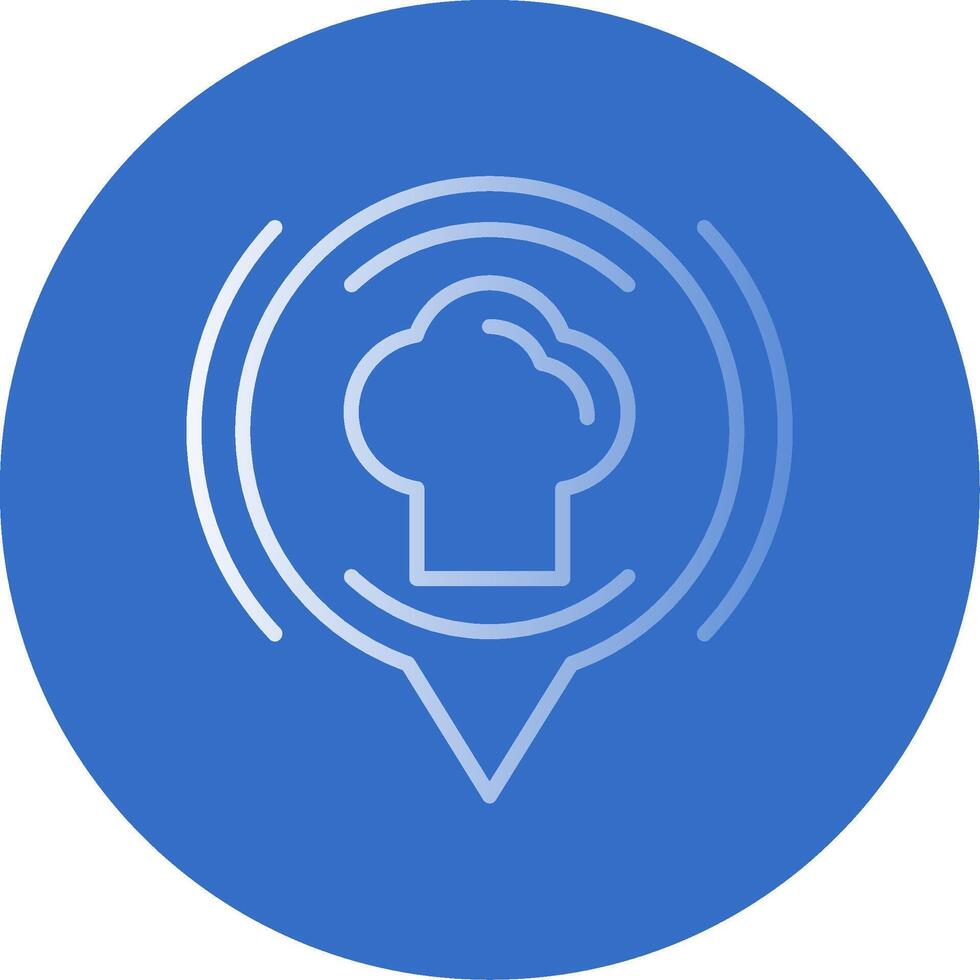 Chef Flat Bubble Icon vector