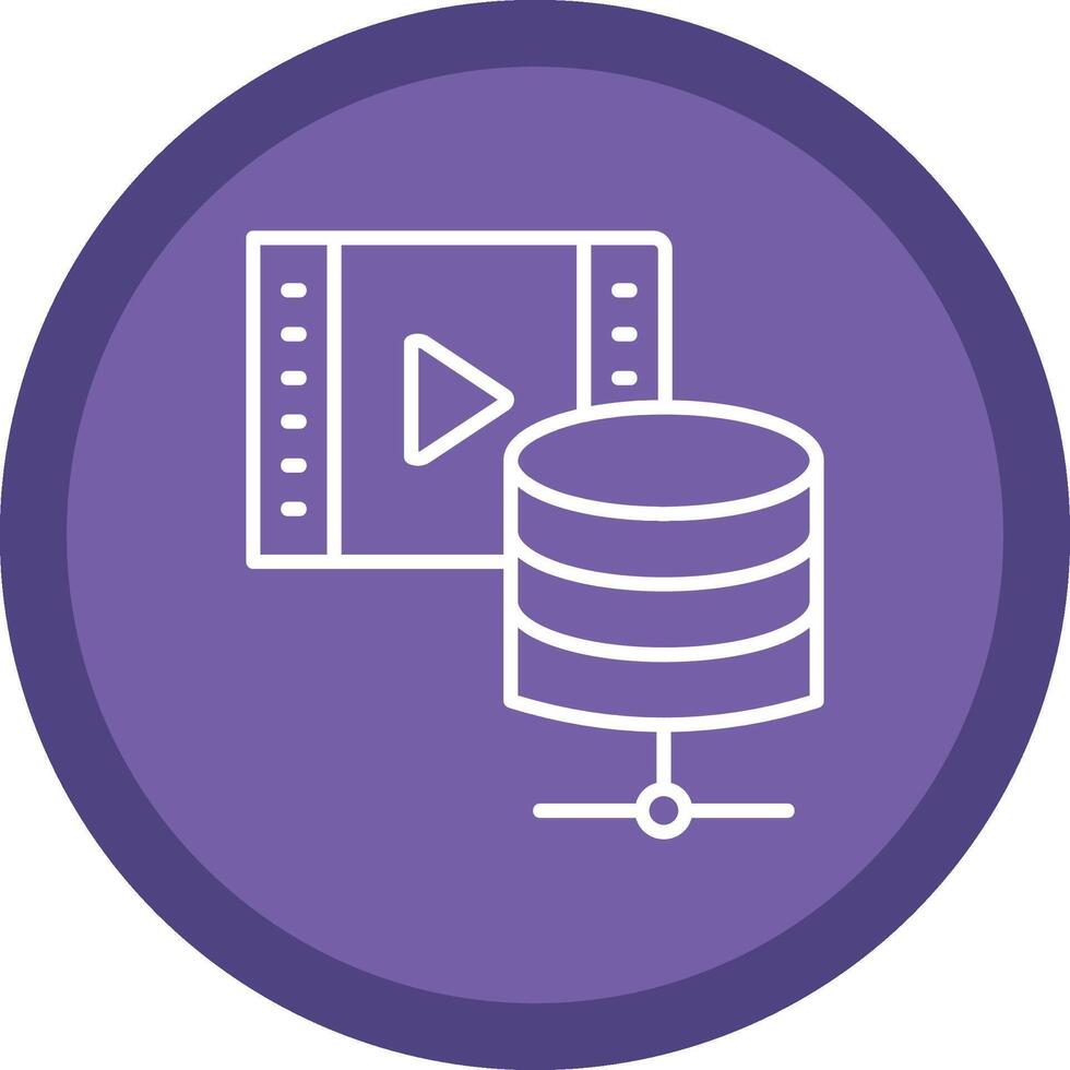 Server Line Multi Circle Icon vector