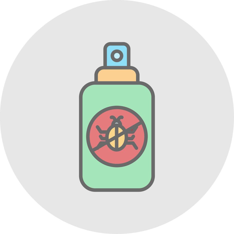 Insect Repellent Line Filled Light Icon vector
