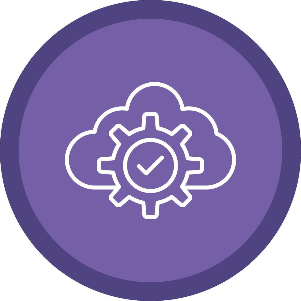 Cloud Line Multi Circle Icon vector