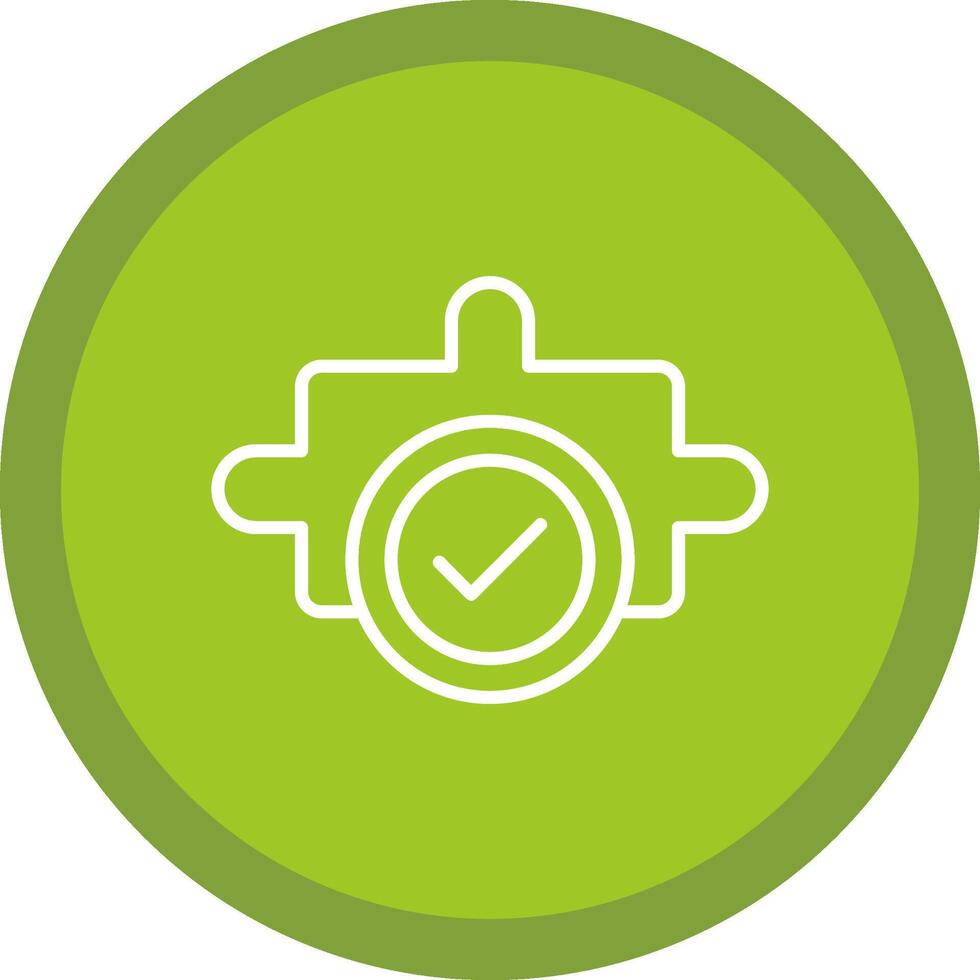 Jigsaw Line Multi Circle Icon vector