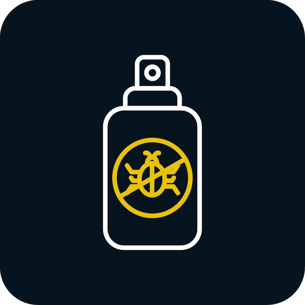 Insect Repellent Line Yellow White Icon vector