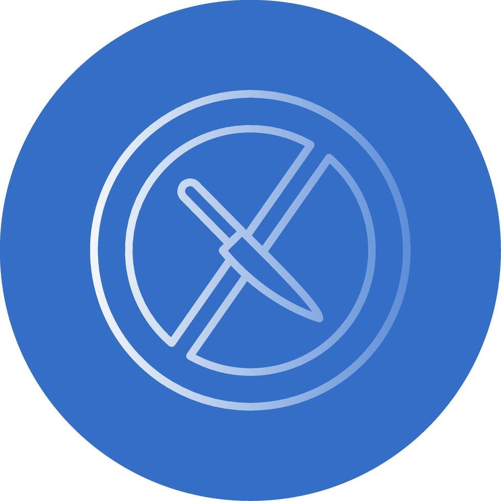 No Knife Flat Bubble Icon vector