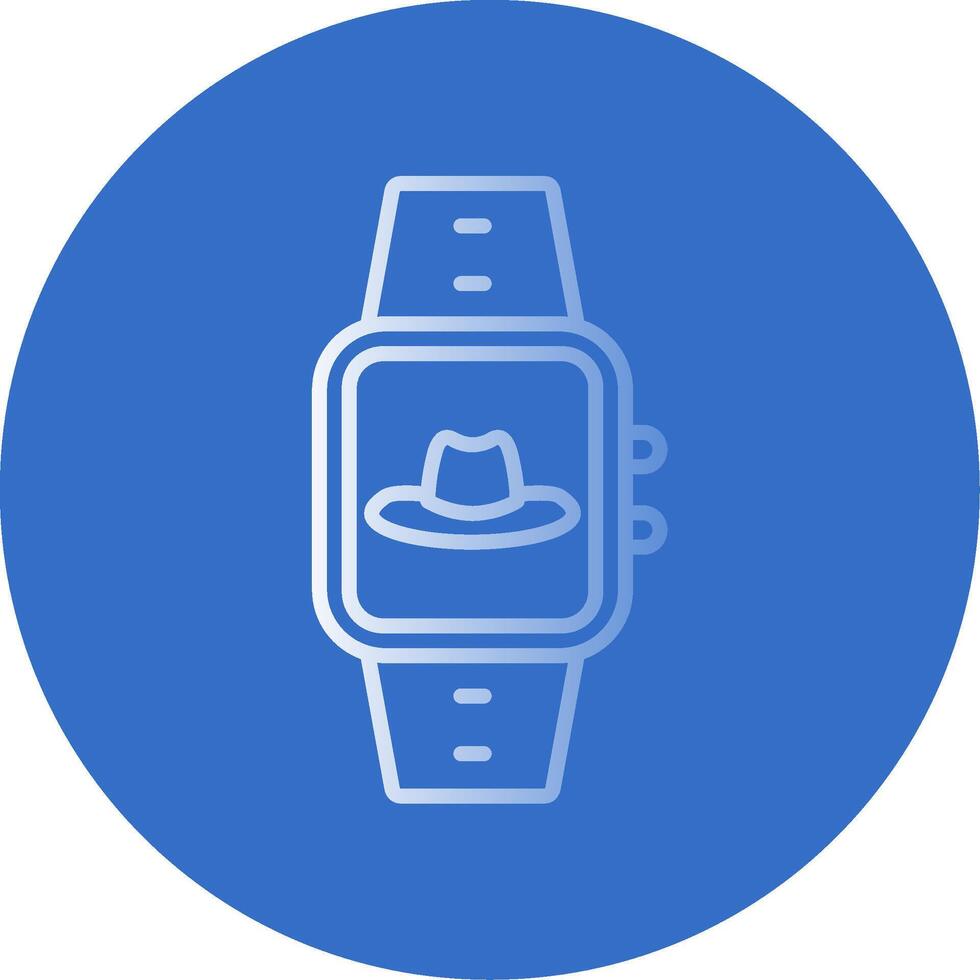 Watch Flat Bubble Icon vector