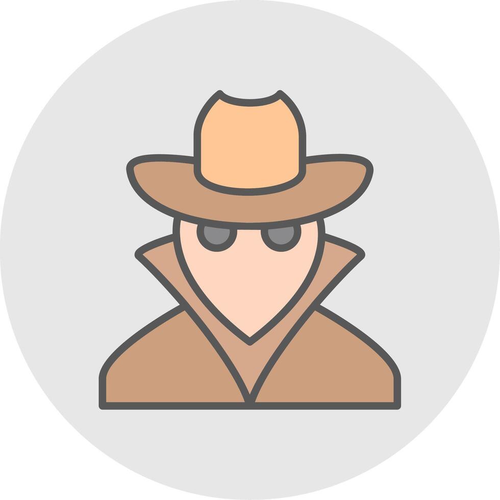 Spy Line Filled Light Icon vector