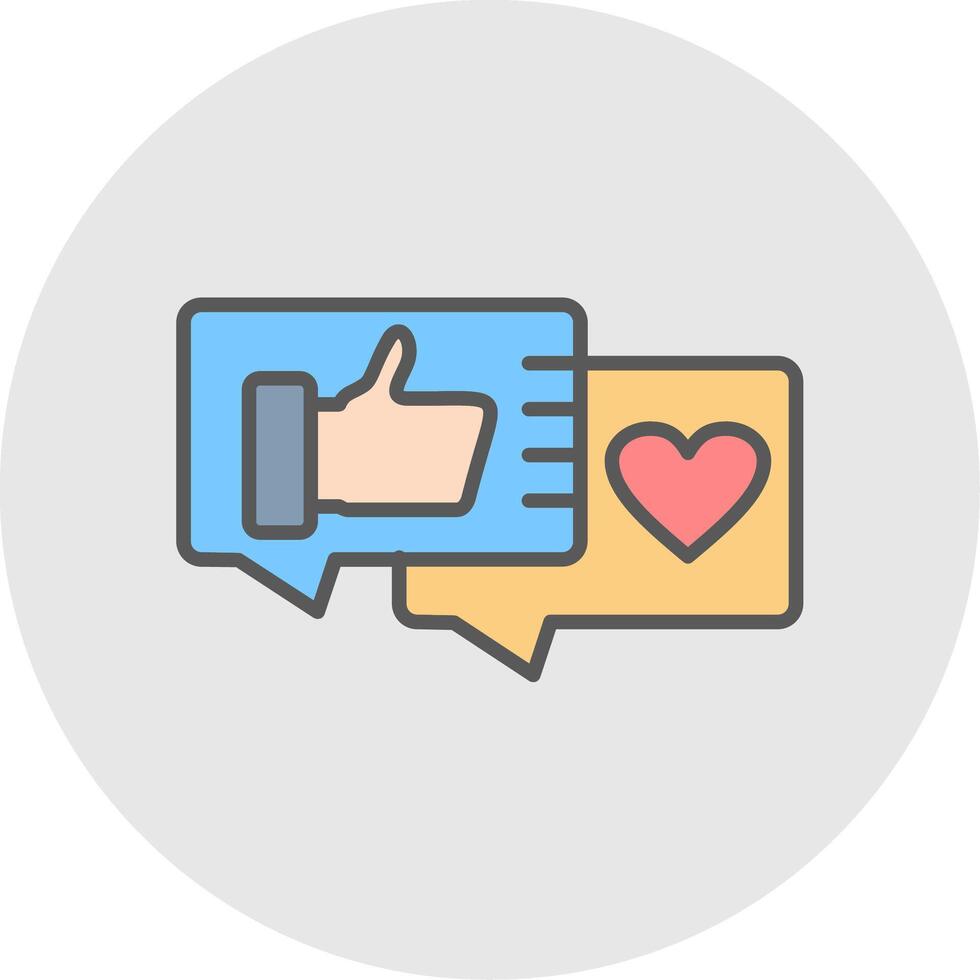 Reaction Line Filled Light Icon vector