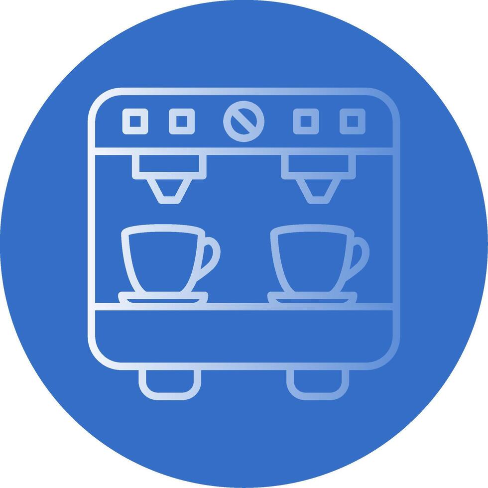 Coffee Machine Flat Bubble Icon vector