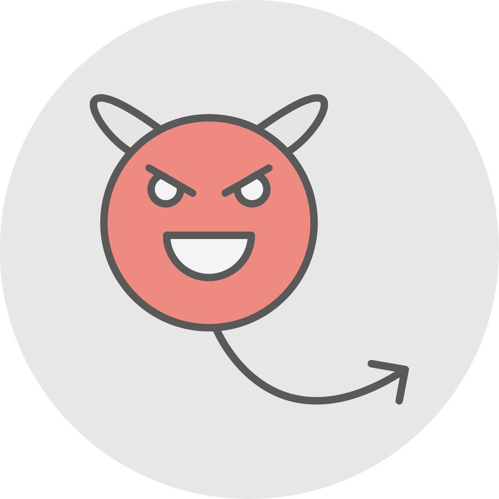 Evil Line Filled Light Icon vector
