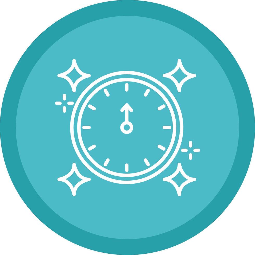 New Year Line Multi Circle Icon vector