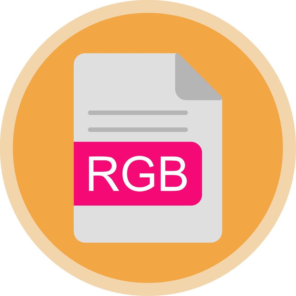 RGB File Format Flat Multi Circle Icon vector