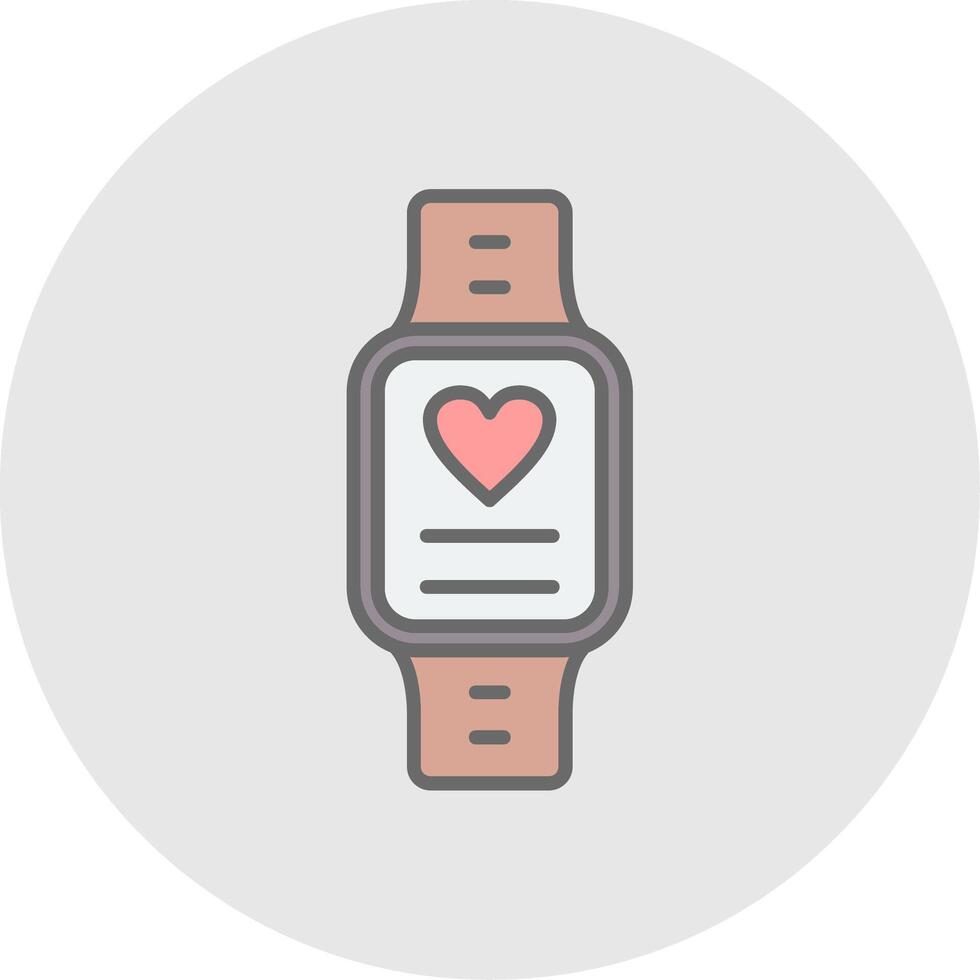 Watch Line Filled Light Icon vector