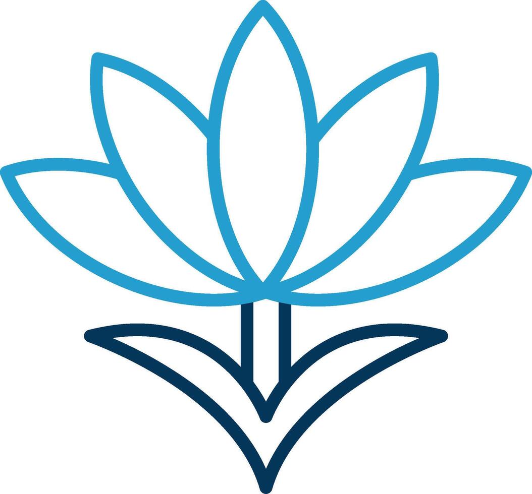 Saffron Line Blue Two Color Icon vector
